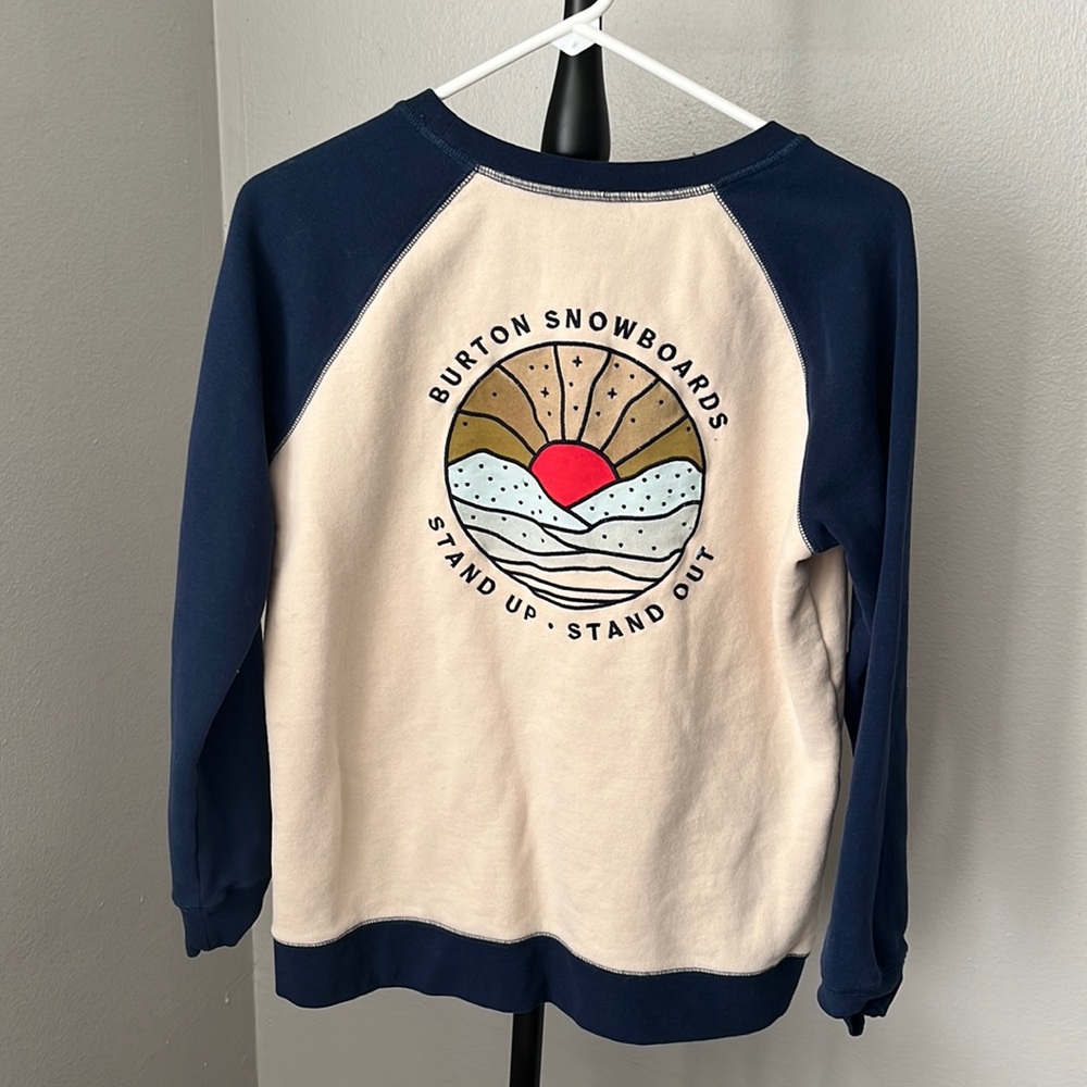 Burton Women's Crew Neck Sweater - Navy and Cream